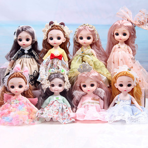Cambiable 6 pulgadas 17cm confundido para <span class=keywords><strong>muñeca</strong></span> princesa juguete modelo de dibujos animados juguete de plástico para niñas - Product Image 1