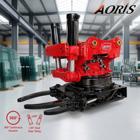 Poignées hydrauliques pour excavatrices avec support dorsal pour les opérations de défrichage