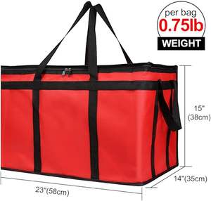 Sac isotherme PP à fermeture éclair, étanche et thermique, idéal pour la <span class=keywords><strong>livraison</strong></span> de repas, les courses et le maintien au chaud ou au frais des aliments - Product Image 2