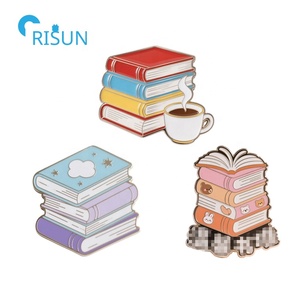 Fabricante personalizado <span class=keywords><strong>Nerd</strong></span> Book Bookworm Bookish Hat Pin de solapa Badge Broche Libro personalizado Tema Bookish Esmalte Pins - Product Image 6