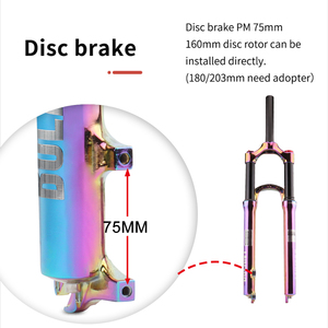 Horquilla de Bicicleta MTB Rainbow <span class=keywords><strong>27.5</strong></span>/29 Pulgadas con Suspensión de Aire, Recubrimiento al Vacío, Aleación de Aluminio, 120 mm, para Accesorios de Bicicleta - Product Image 3