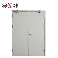 Porte coupe-feu manuelle moderne en acier galvanisé, certifiée UL 10C CE, résistance au feu de 1 à 3 heures pour hôtel, bureau, hôpital, appartement, centre commercial