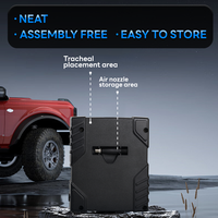 Compresseur d'air portable pour voiture 12V 100psi, gonfleur de pneus, jauge numérique, rétroéclairage bleu, matériau ABS, lumière d'urgence, gonflage rapide, CE