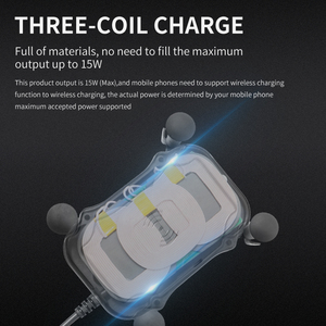 VINmounts chargeur voiture magnétique sans fil 15W, support téléphone à ventouse pour tableau de bord - Product Image 3