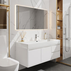 Conjunto de Muebles de Baño Modernos y Minimalistas con Lavabo de Piedra Integrado, <span class=keywords><strong>Espejo</strong></span> con Iluminación <span class=keywords><strong>Antivaho</strong></span> - Product Image 3