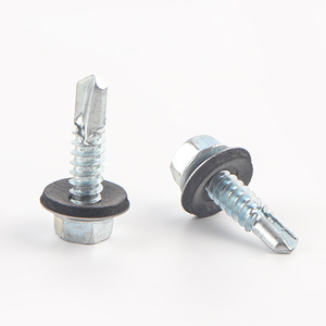 <span class=keywords><strong>Tornillos</strong></span> Autoperforantes de Acero al Carbono 1022 para Techos Metálicos, Fabricados en China, con Cabeza Hexagonal y Zincado Blanco, Arandela EPDM para Paneles Sándwich - Product Image 2