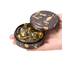 Contenitore Portatile in Metallo per Medicinali, Impermeabile, Organizzatore Giornaliero per Vitamine e Integratori