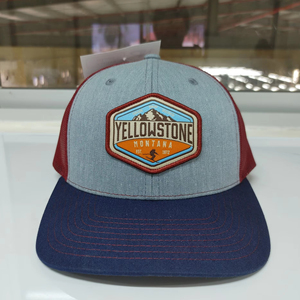 OEM High Quality Custom Patch 6 Panel Pre Curved Brim Embroidery Patch Logo <b>Blank</b> Mesh SnapBack Ri Style 112 Trucker Hats <b>Cap</b> - Product Image 2
