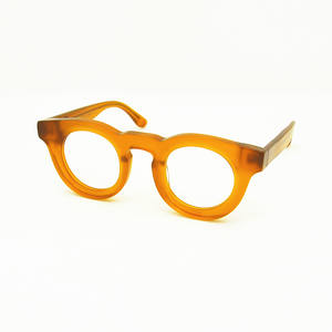 Montura de <span class=keywords><strong>gafas</strong></span> redonda y gruesa para hombre y <span class=keywords><strong>mujer</strong></span>, diseño de personalidad, marco de luz plano, novedad de 8,0 - Product Image 2