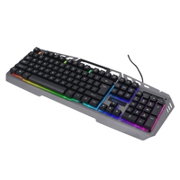 Clavier mécanique Metoo Edition 104 touches noir Swi et souris T28 TKL LED filaire en métal ergonomique pour bureau et gaming, combo 3 touches