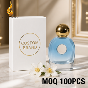 <span class=keywords><strong>Parfum</strong></span> à la néroli en flacon de verre bleu ombré de luxe 100 ml, <span class=keywords><strong>parfum</strong></span> floral frais longue durée EDP, logo personnalisé - Product Image 1