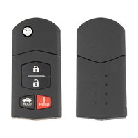 Kunci Mobil Lipat Remote 315Mhz Chip 4D63 untuk Mazda 2 3 5 6 8 CX-7 CX-9 MX-5 BGBX1T478SKE125-01 CC43-67-5RYC Fob 3/4 Tombol