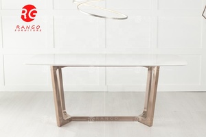 Table de salle à manger de luxe moderne, ensemble pour 6 chaises, bon marché, design <span class=keywords><strong>en</strong></span> marbre - Product Image 3