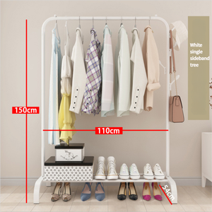 <span class=keywords><strong>Perchero</strong></span> Doble de <span class=keywords><strong>Metal</strong></span>, <span class=keywords><strong>Perchero</strong></span> Resistente para Sala de Estar, Almacenamiento Doméstico, <span class=keywords><strong>Perchero</strong></span> para Zapatos y Ropa, Diseño Elegante con Base - Product Image 2