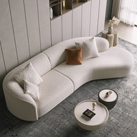 Luxus-Sofas Set Designs moderne Couch und wohnzimm gebogen kaufen Boucle weißes Sofa