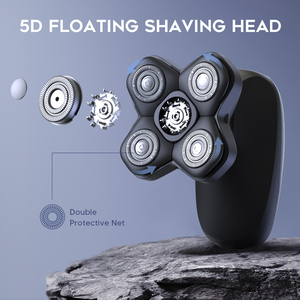 גברים ipx7 קרמיקה עמיד למים גוזם גוף חשמלי קרמי סט עם תאורה הוביל נירוסטה שיער ו גזם - Product Image 4