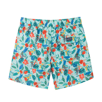 Maillot de bain à rayures Oem imprimé à la demande été fleurs et feuilles colorées Designer vêtements de plage short de bain pour hommes maillot de bain court