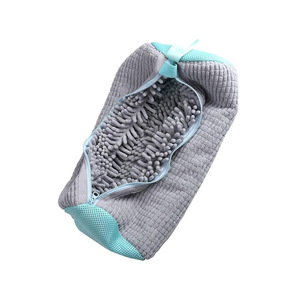 Bolsa para lavar zapatos con cremallera, rectangular, amarilla, 2 piezas, para lavado a máquina - Product Image 3