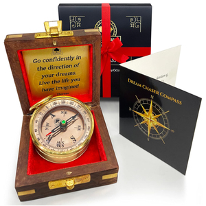 Caja de madera The Dream Chaser, regalos de graduación para él, regalos de cumpleaños para hombres, <span class=keywords><strong>hijo</strong></span>, caja de brújula de Arte de madera para marido - Product Image 1