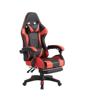 Chaise de bureau pivotante de luxe ergonomique Silla Gamer de haute qualité Repose-pieds confortable en cuir pour chaise de jeu