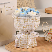 Großhandel Abschluss- und Geburtstagsgeschenke Handgefertigter Gehäkelter Puff-Blumenstrauß