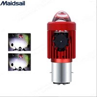 Faro LED para Motocicleta Maidsas con Ventilador, 20W, 12-80V, Blanco/Amarillo, Luz Alta y Baja