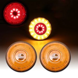 <span class=keywords><strong>Feu</strong></span> latéral de voiture LED 12V 24LED, feux arrière ronds rouges ambrés, <span class=keywords><strong>feu</strong></span> de brouillard arrière, <span class=keywords><strong>feu</strong></span> de Stop, de freinage, de marche arrière pour <span class=keywords><strong>remorque</strong></span> de camion - Product Image 3