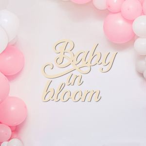 Letras de Madera para Decoración de Fiestas, Letras de Madera Recortadas con la Frase 'Baby in Bloom', Venta al por Mayor - Product Image 2