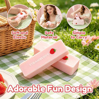 Jouet Squishy Kawaii Mignon Rose Fraise au Beurre, Doux, à Remontée Lente, Anti-Stress, Cadeau d'Anniversaire, de Fêtes et de Noël