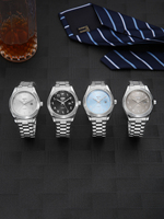Montre à quartz supérieure, montre à quartz standard, montre à diamants, montre à quartz en acier inoxydable, horloge masculine