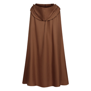 Mantello con Cappuccio per Halloween, Costume da <span class=keywords><strong>Cosplay</strong></span> per Adulti, Abito Lungo da Sacerdote Medievale Marrone - Product Image 2