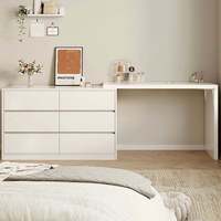 Moderno blanco habitación tocador muebles de exterior esquina barato vestidor Meubles con espejo y cajones maquillaje Vani