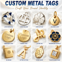 Accessoires de bricolage, pendentif en or personnalisé, design de mode, sac à main, lettres irrégulières, logo, étiquette, charme en métal pour sacs, alliage de zinc