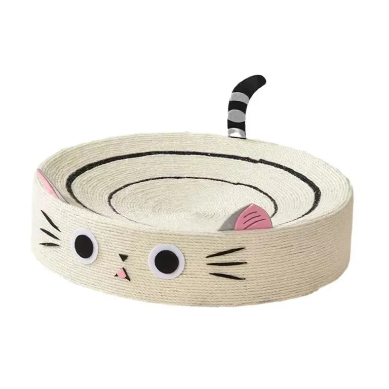 High Quality Luxury Cute Cat Nest Hemp Rope Round Cardboard Cat Scratching Board for Cat Resting