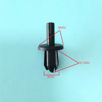 Nouvelles attaches à rivets extensibles en nylon noir haute résistance, type poussoir, longueur de tige 16,5 mm, lot de 50 pièces, pour pare-chocs et ailes automobiles