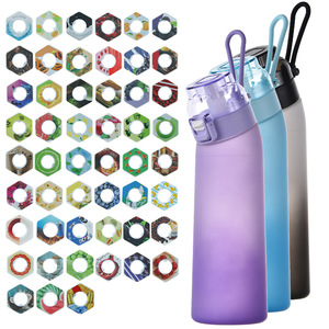 בקבוק מים נייד בהתאמה אישית, ללא BPA, לספורט, עם תרמילי טעם בטעמי פירות, עשוי טריטן. - Product Image 1