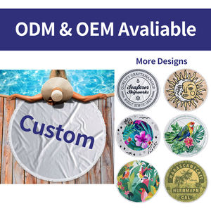 Serviette <span class=keywords><strong>de</strong></span> plage d'été extra large nouveau design <span class=keywords><strong>en</strong></span> polyester imprimé <span class=keywords><strong>soleil</strong></span> personnalisé <span class=keywords><strong>en</strong></span> vente avec pompons serviette <span class=keywords><strong>de</strong></span> <span class=keywords><strong>bain</strong></span> ronde absorbant l'eau - Product Image 2