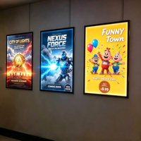 Affiche de film rectangulaire 27x40, cadre en aluminium à clipser, publicité, boîte à lumière LED haute luminosité, durable, certifiée CE, RoHS
