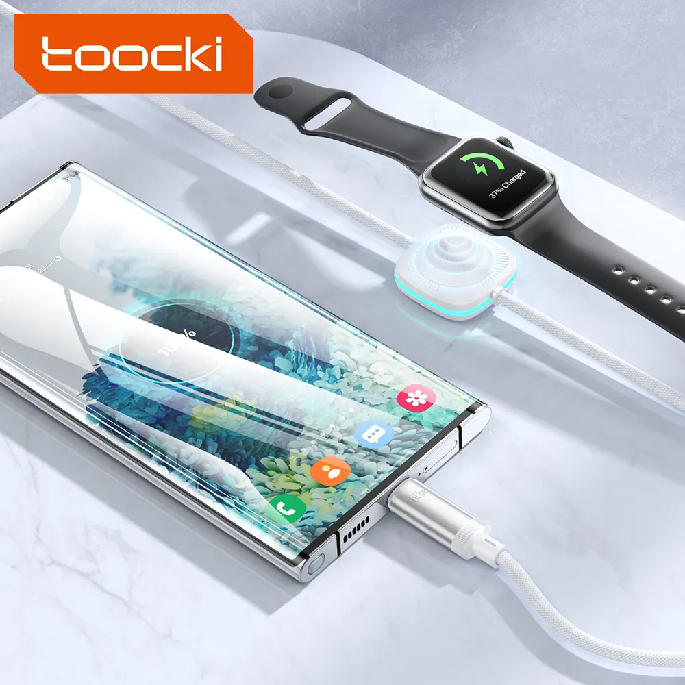 Toocki 60 Вт мобильный телефон Быстрая зарядка Usb Type-C к Type-C кабель для передачи данных для iPhone 15 Watch Беспроводное зарядное устройство