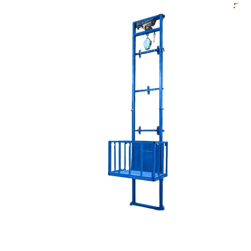 व्यक्ति माल ढुलाई के लिए 2-10 मीटर इलेक्ट्रिक एलिवेटर लिफ्ट प्लेटफार्म, छोटी सामग्री कार्गो लिफ्ट गोदाम घरेलू कार्यशाला गेराज