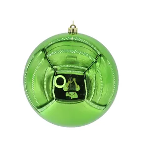 手工制作单色圣诞塑料球摆件新设计节日派对挂饰彩绘树装饰