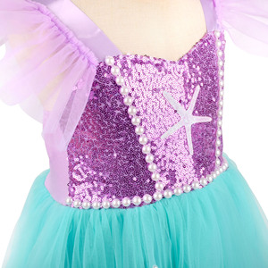 princess polly baby blue dress Mermaid Handmade Tutu Birthday Costume Ocean Themed Party Halloween Girl main image 0