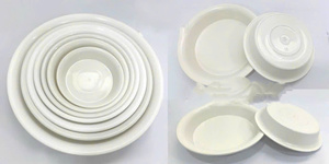 Sous-Verres Ronds en Plastique Multi-Tailles en Gros - Bacs de Récupération d'Eau Profonds Noirs et Blancs pour Pots de Fleurs et Utilisation en Jardin Taille D38 - Product Image 3