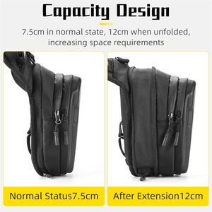Sac de moto extensible grande capacité WEST BIKING, structure de rangement magnétique double couche, sac à dos pour vélo - Product Image 4