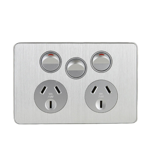 Nhôm SAA Úc zew Zealand <span class=keywords><strong>15A</strong></span> duy nhất powepoint ngang tường ổ cắm Úc Power Point điện tường ổ cắm - Product Image 3