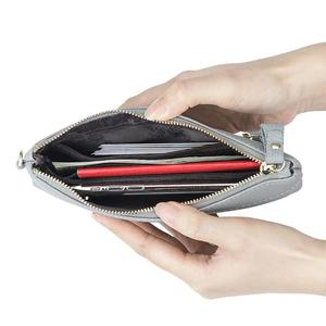Portefeuille long et fin AndoBag, pochette en cuir véritable, sac de rangement portable grande capacité avec dragonne 1824 - Product Image 5