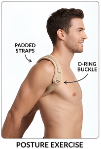 Correcteur de posture dorsal en mousse respirant et pliable avec sangles rembourrées pour une alignement complet du dos – Ceinture de soutien pour adulte - Product Image 3