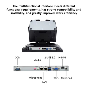 Sistema POS de Pantalla Dual Todo en Uno de 15.6 Pulgadas, Terminal de Caja Registradora, Software Gratuito para Punto de Venta Minorista HP-SY521J - Product Image 3