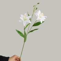BF-LY03 Großhandel Realistische Doppelschichtige Rosa Lilienblütenköpfe für Hochzeit, Schule, Weihnachten, Heim und Veranstaltungen