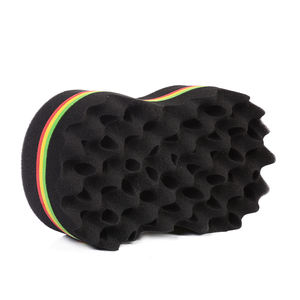 Éponge magique de coiffure de haute qualité à gros et petits trous pour dreadlocks, ondulations et boucles afro - Product Image 3